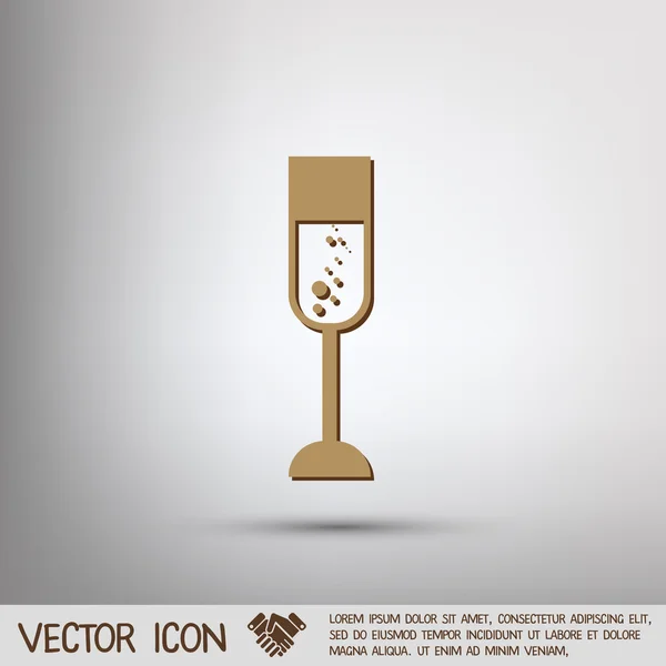 Champagneglazen icoon — Stockvector