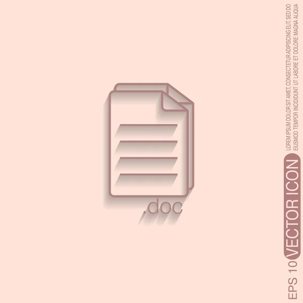 Documento icono hoja de papel — Vector de stock