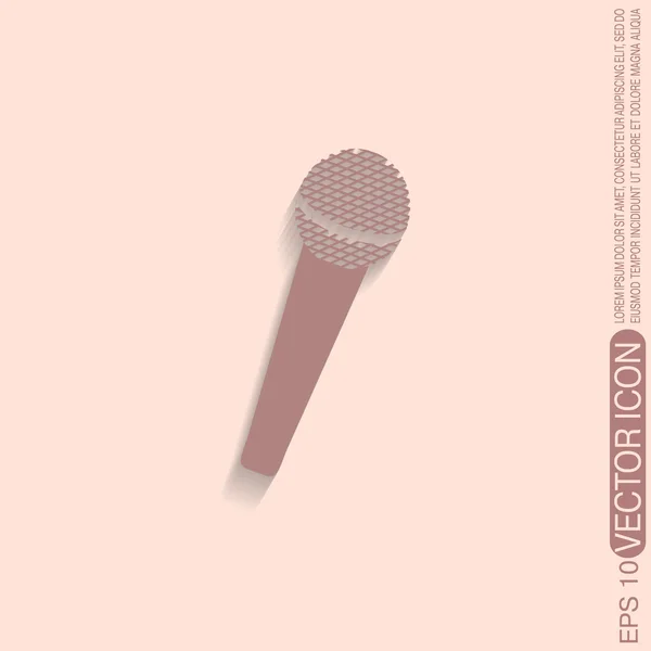 Icône symbole microphone — Image vectorielle