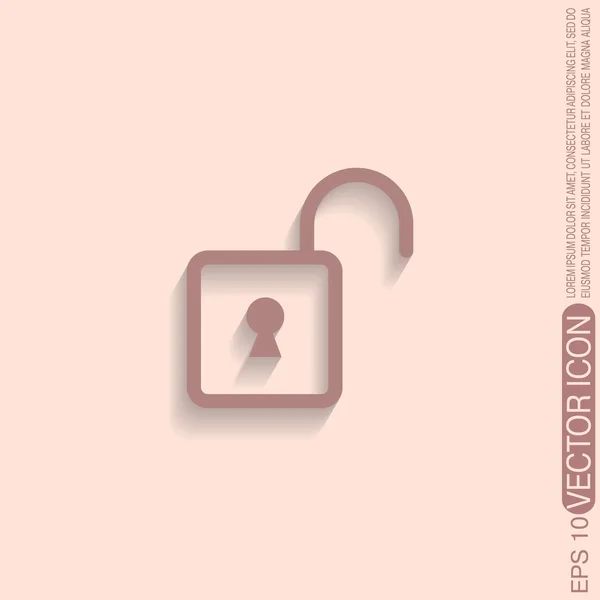 Padlock symbol icon — Stock Vector