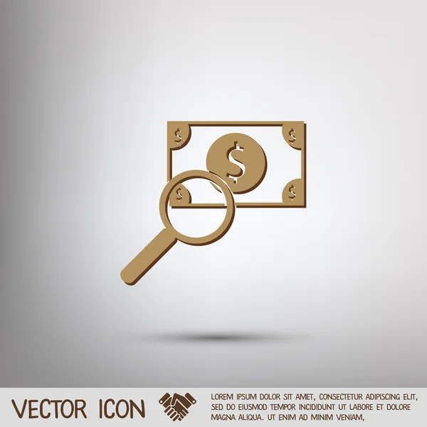 En dollarsedel. symbol för pengar — Stock vektor
