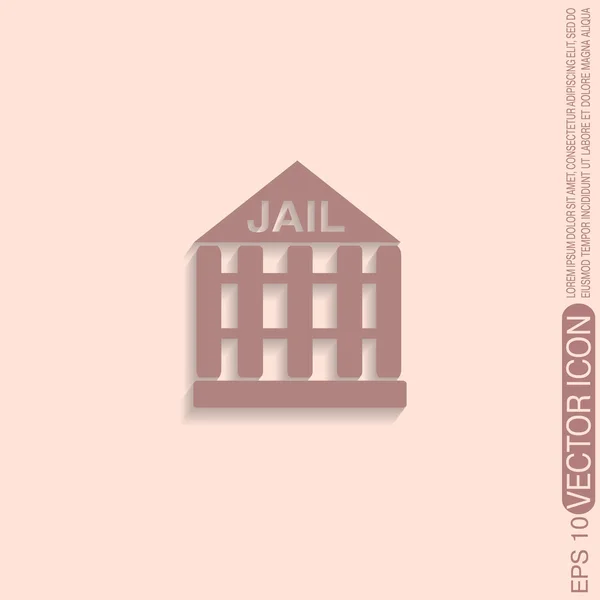 Jail prison icon — Stock Vector