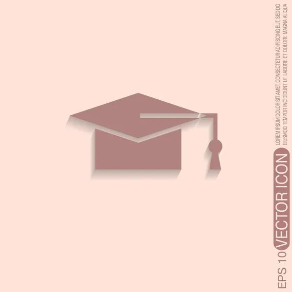 Graduate hat. Education sign — Stock Vector