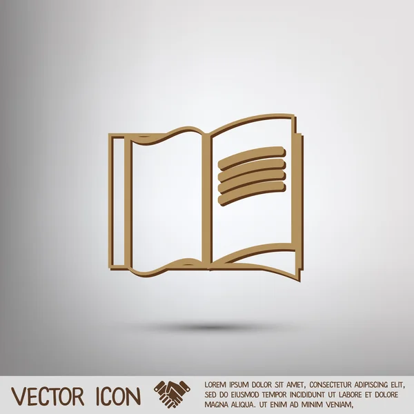 Open boek icoon — Stockvector