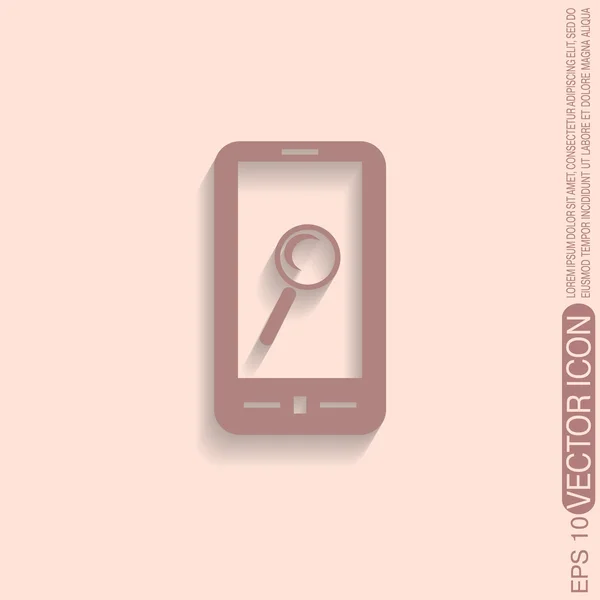 Smartphone, Lupe — Stockvektor