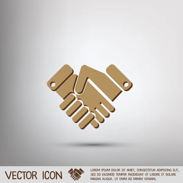 Skakar händer ikonen — Stock vektor