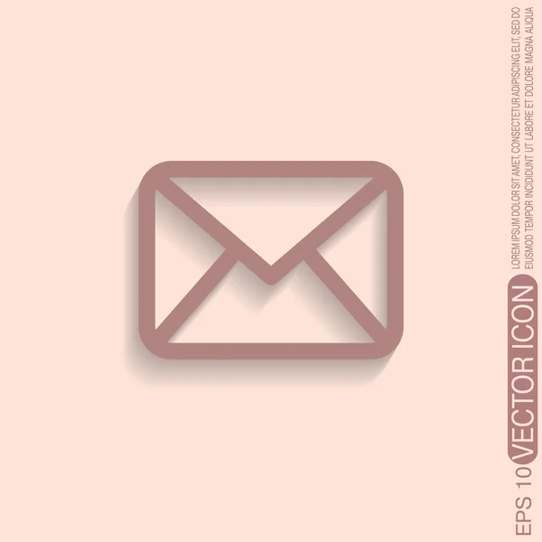 Sobre postal. símbolo de correo electrónico  . — Archivo Imágenes Vectoriales