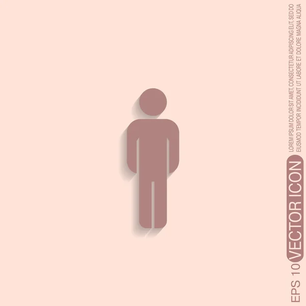 Silhouet van een man-pictogram — Stockvector