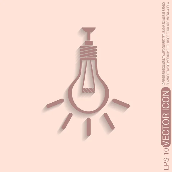 Lightbulb. character ideas — Stock Vector