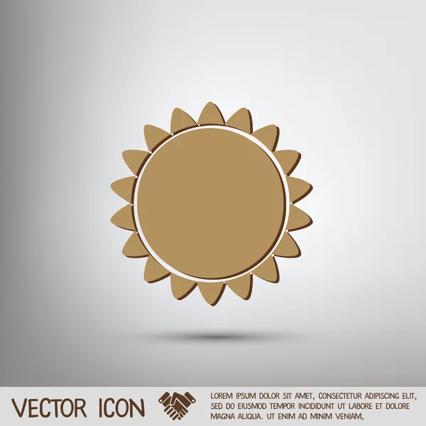 Icône météo. soleil — Image vectorielle