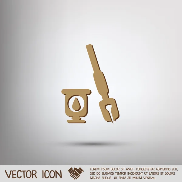 Pero s ikonou inkoust — Stockový vektor