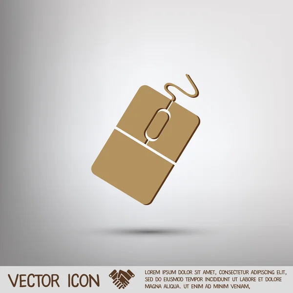 Icono del ratón ordenador — Vector de stock