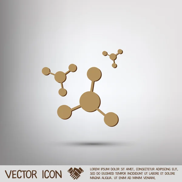 Atom eller molekyl symbol — Stock vektor