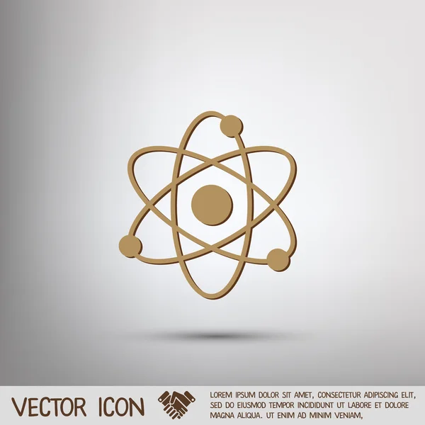 Atomo, icona simbolo della molecola — Vettoriale Stock