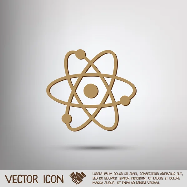 Atom, molekül. sembol simge — Stok Vektör