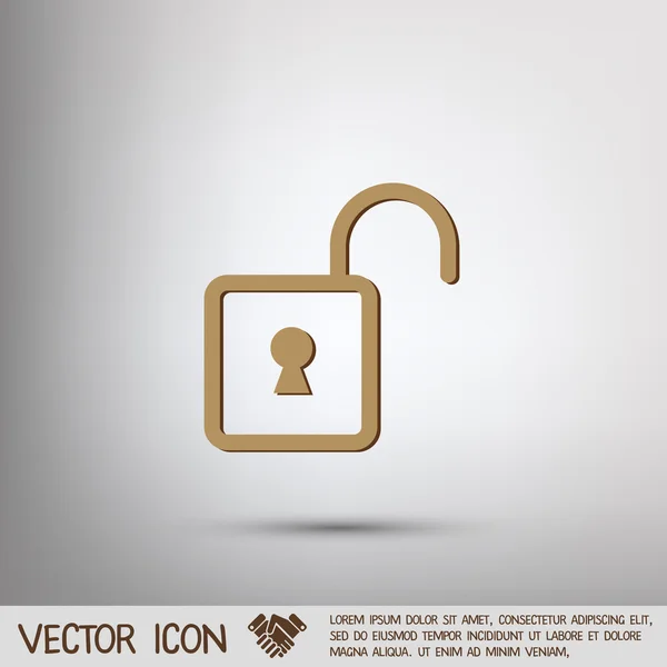 Icono del símbolo del candado — Vector de stock