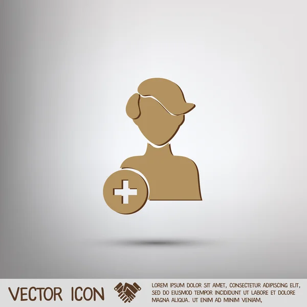 Añadir amigo avatar — Vector de stock