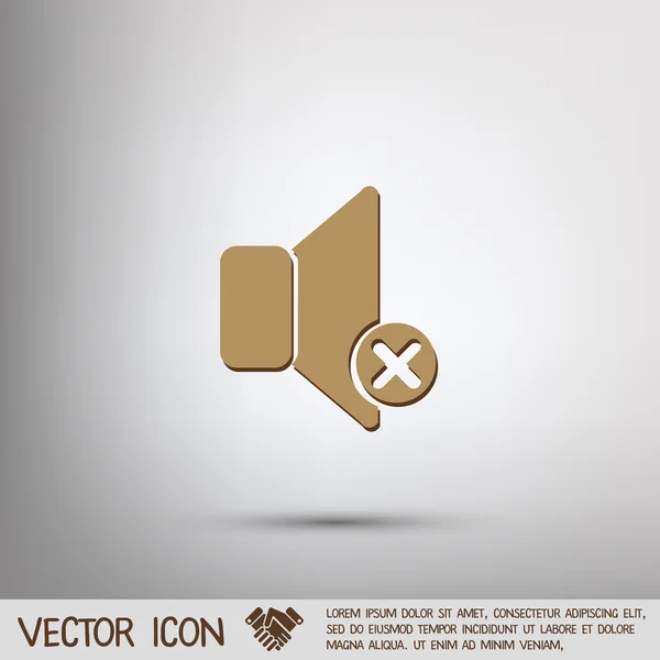 Reproduktor znamení. ikona hlasitost. ikonu zvuku — Stock vektor