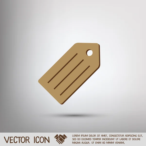 Etiqueta de símbolo para ropa o mercancías — Vector de stock