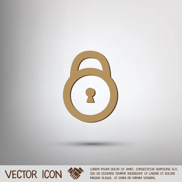 Icono del símbolo del candado — Vector de stock