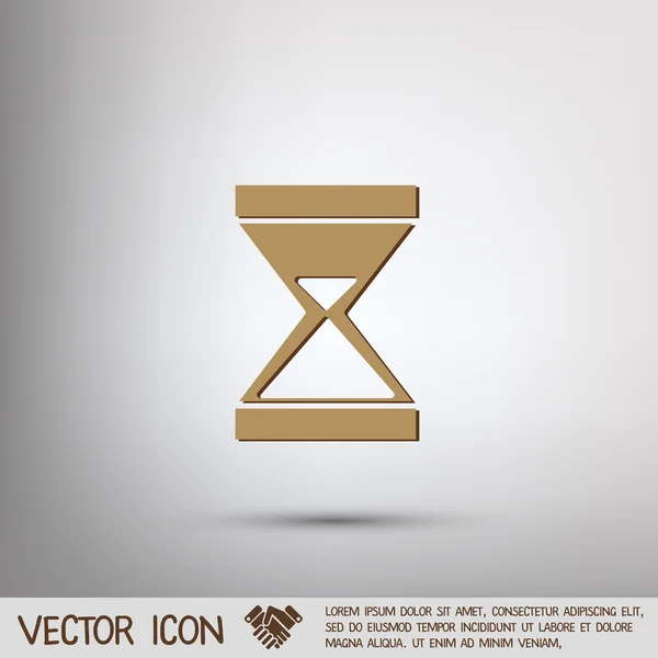 Timglas väntar-ikonen — Stock vektor