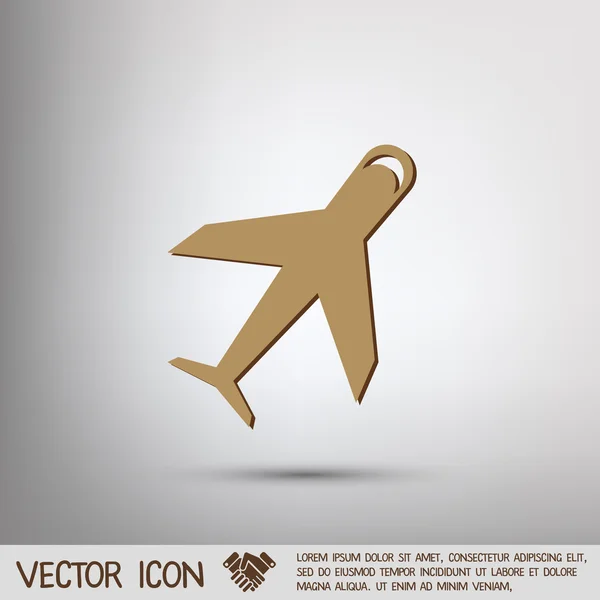 Icono de símbolo de avión — Vector de stock