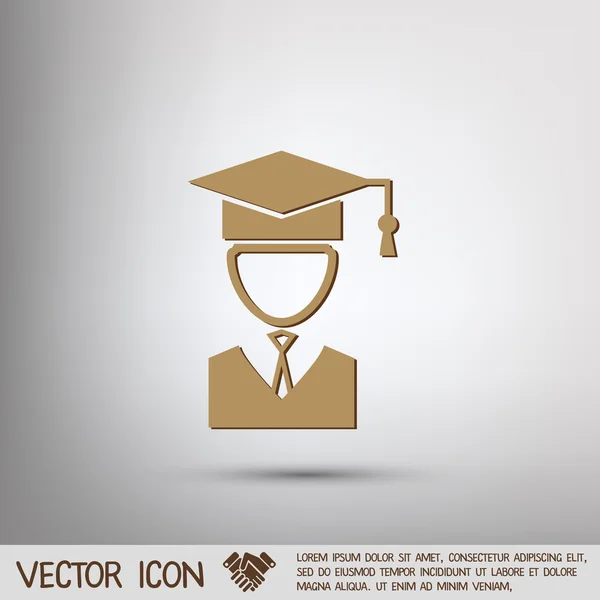 Chapéu de graduação avatar — Vetor de Stock