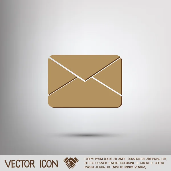 Sobre postal. símbolo de correo electrónico — Vector de stock