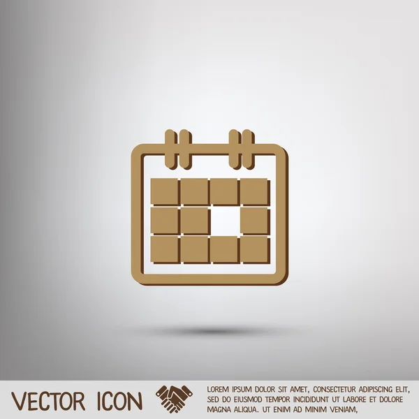 Icône signe calendrier — Image vectorielle