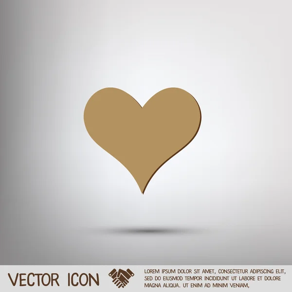 Icono símbolo del corazón — Archivo Imágenes Vectoriales