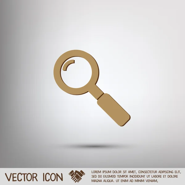 Förstoringsglas sökning ikon — Stock vektor