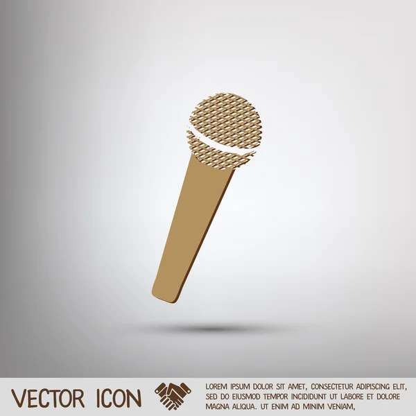 Microphone. symbole musical chant — Image vectorielle