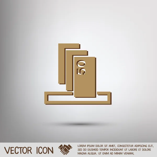 Dinero icono de símbolo ATM — Vector de stock