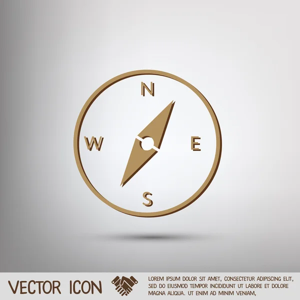 Brújula, orientación de iconos — Vector de stock