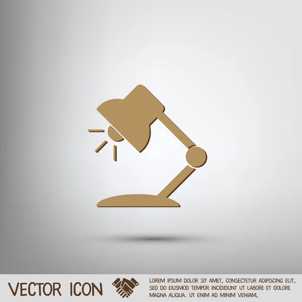 Icône lampe de table — Image vectorielle
