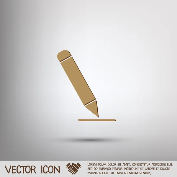 Ручка или карандаш на листе — стоковый вектор