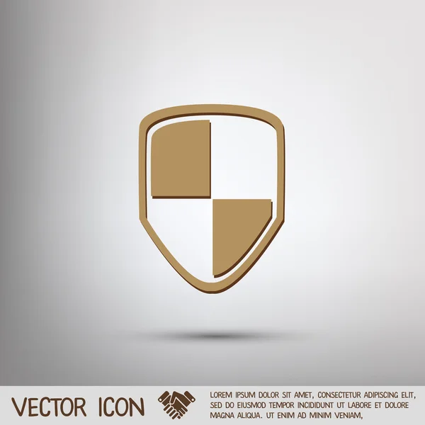Proteger icono escudo — Vector de stock