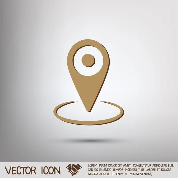 Pin location on the map — Stock Vector