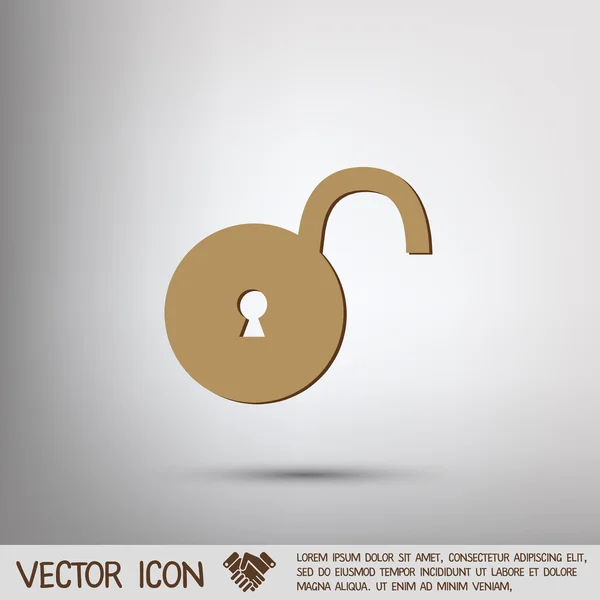 Icono del símbolo del candado — Vector de stock