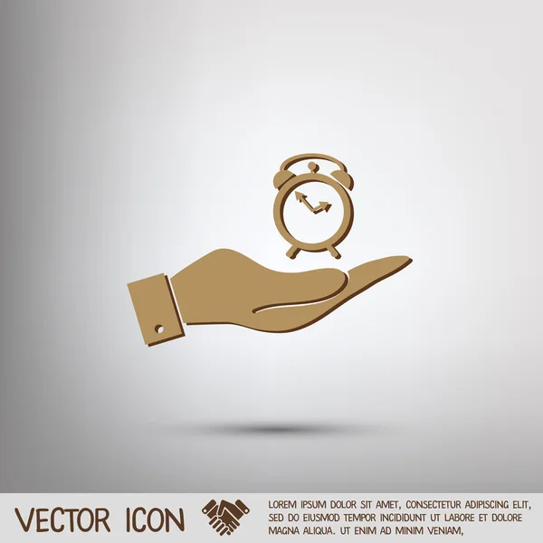 Hand som håller en symbol morgon — Stock vektor