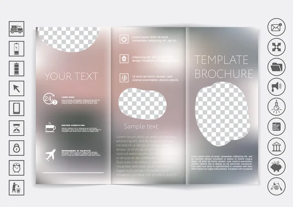 Tri-Fold Brochure mock up ontwerp — Stockvector