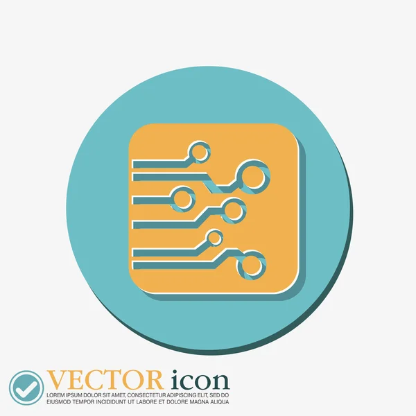 Icono de signo de placa de circuito . — Archivo Imágenes Vectoriales