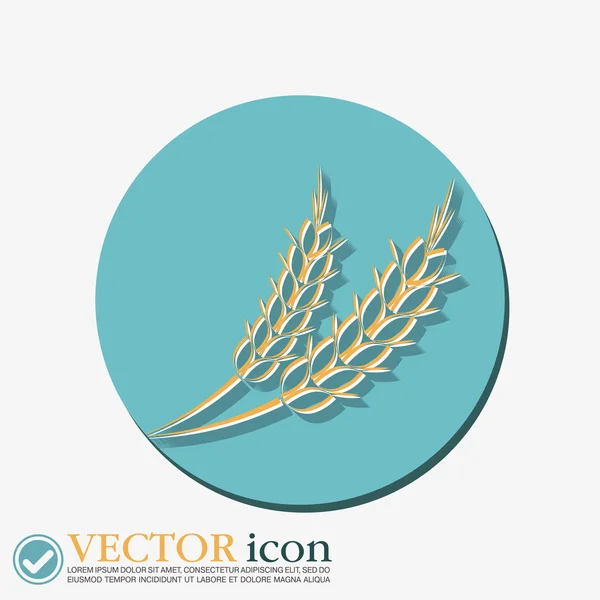 Épi de blé oreilles icône — Image vectorielle