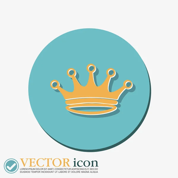 Signo de icono corona — Vector de stock