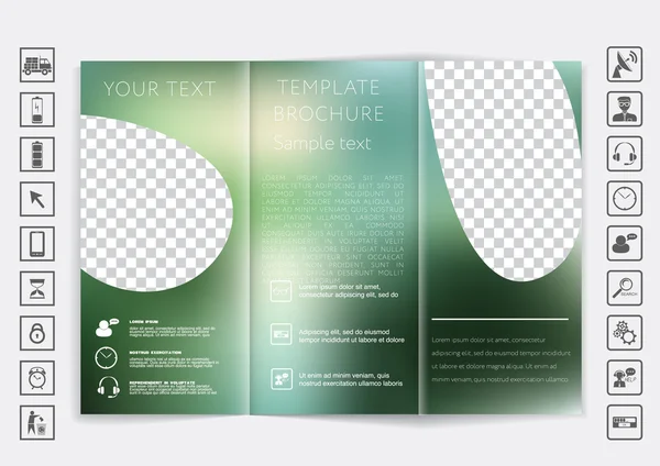 Brochure Tri-Fold design maquette — Image vectorielle