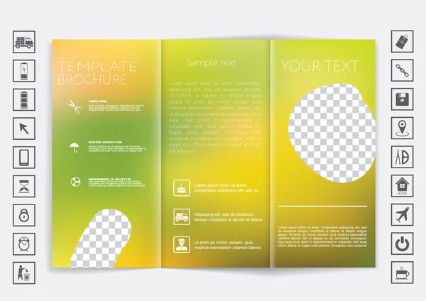 Tri-Fold Brochure mock up design — Stock Vector
