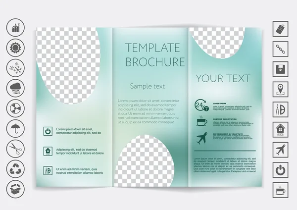 三栏式小册子模拟了设计 — 图库矢量图片