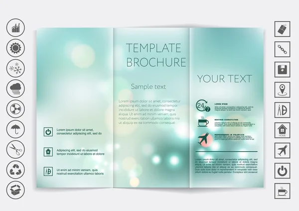 Tri-Fold Brochure mock up design — Stock Vector