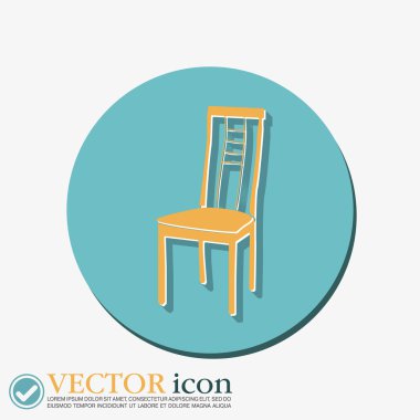 sandalye simge. sembol mobilya