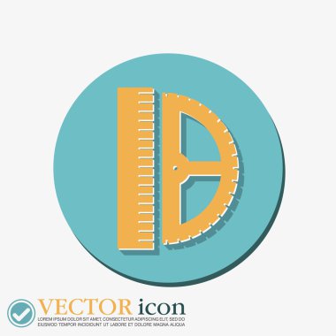 Cetvel ve iletki simgesi